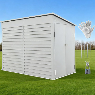 Garden Shed Lockable Garden & Yard Tool & Outdoor Storage Shed Metal Storage Shed