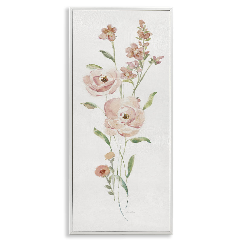 Dessin de giclée encadré gris pastel par Sally Swatland, Estampe numérique encadrée blanc bord de mer, H 24 po x l 10 po
