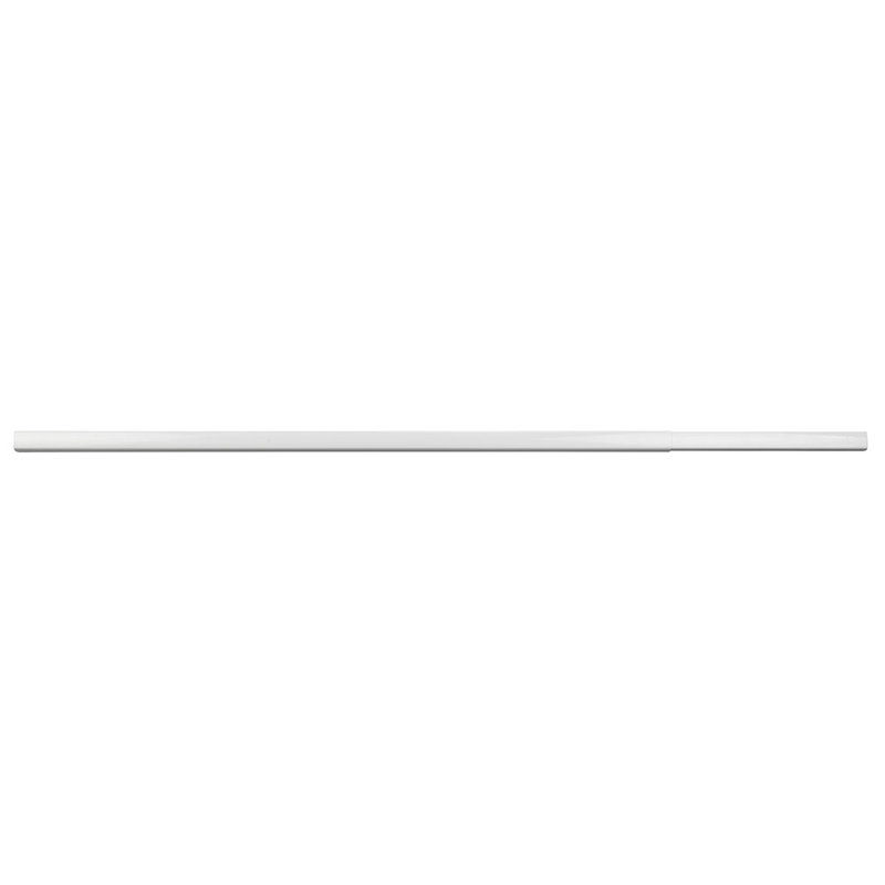 Single Curtain Pole, White, 2cm H x 210cm W x 3.5cm D