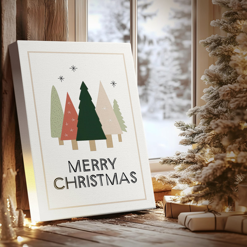 Toile tendue perlée Yule Carol-Premium Gallery, H 18 po x l 12 po