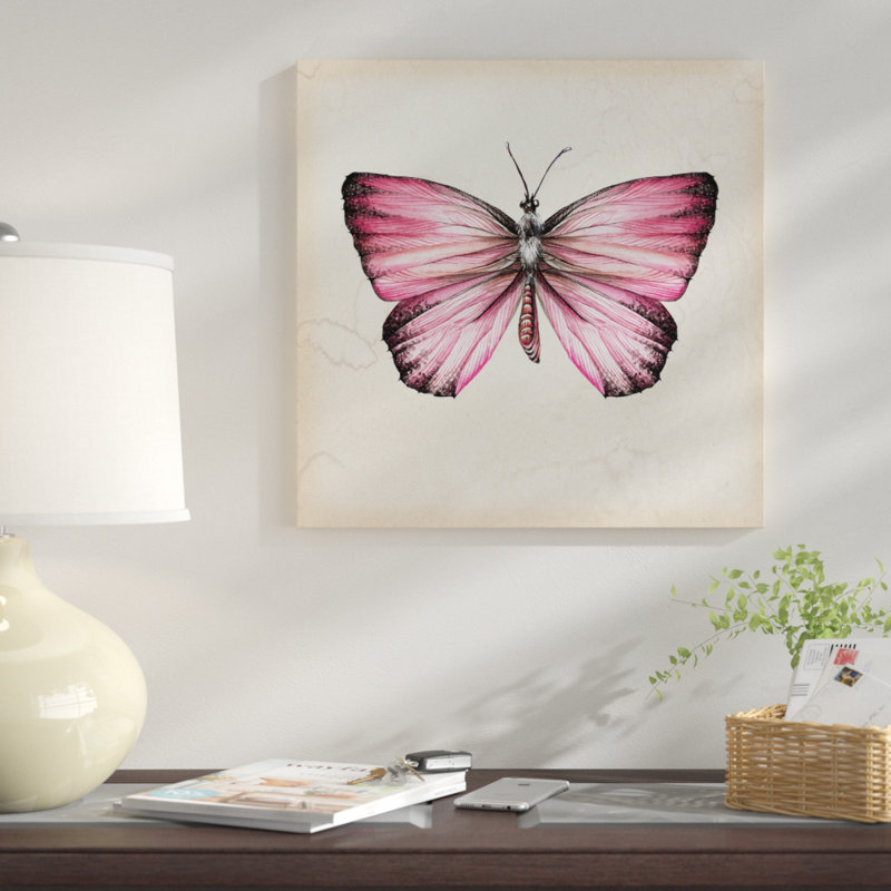 « papillon study iv », impression sur toile, H 12 po x l 12 po x P 1,5 po, Pas de tapis, Toile tendue