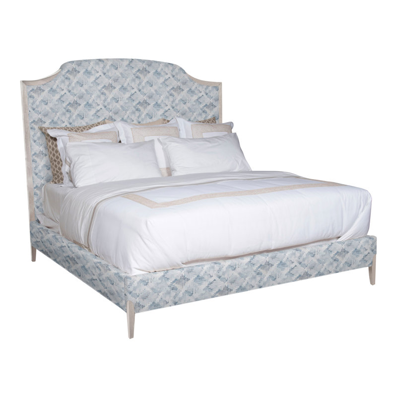Lillet Upholstered Bed, Dove Gray, Kimoni Natural, No