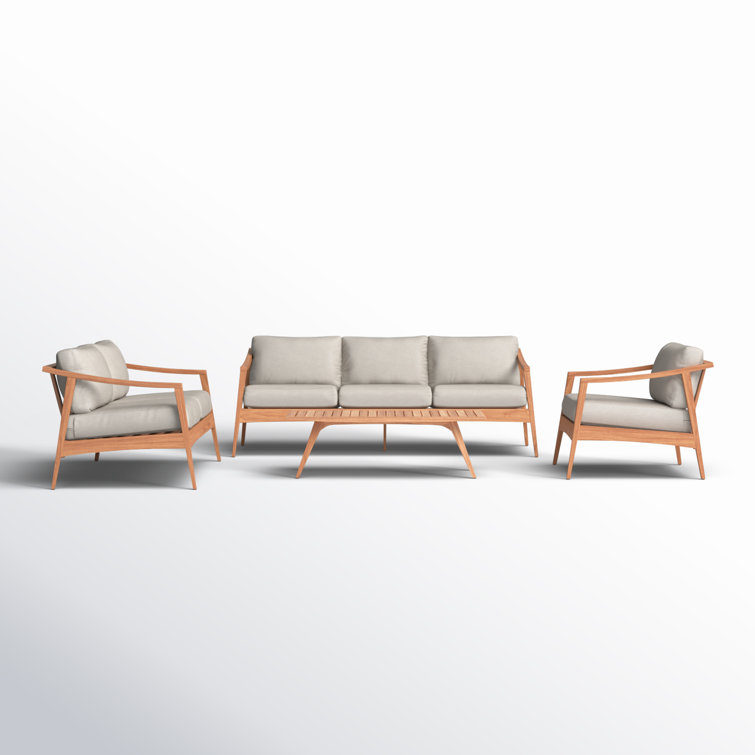 Elswick Teak 6 - Person Patio Conversation Sets with Cushions