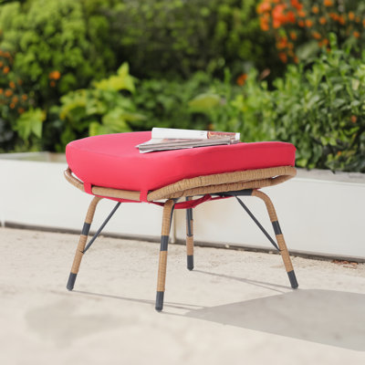 Repose-pieds d'extérieur avec coussin Sunbrella® Kluss