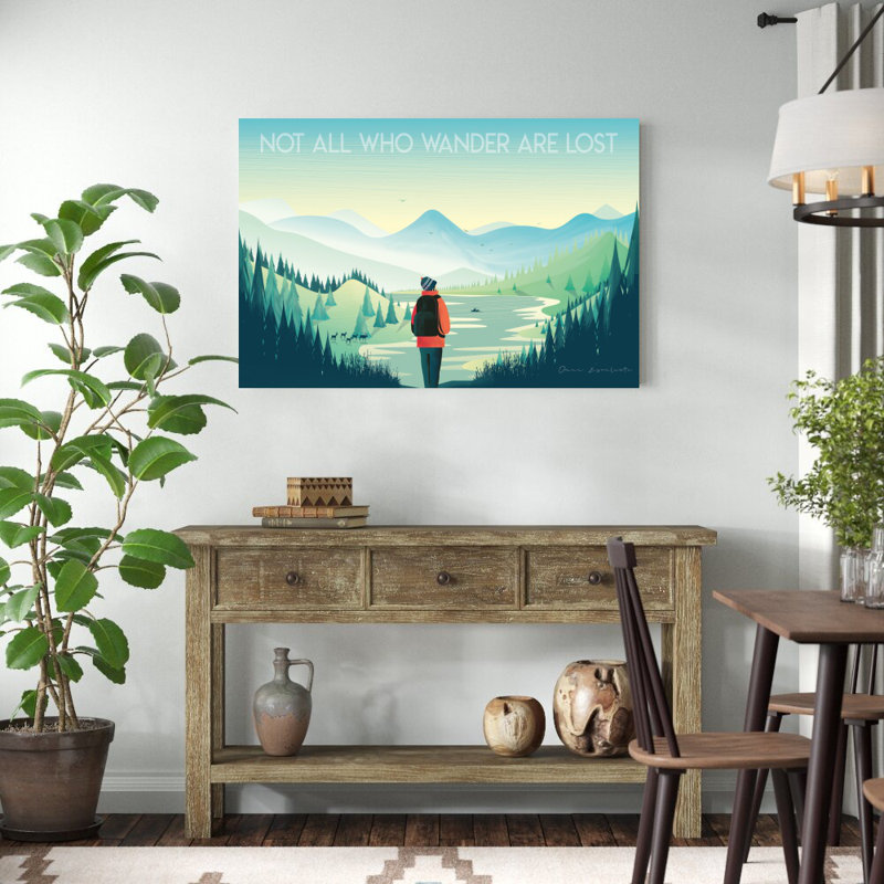 «Not All Who Wander» par Omar Escalante, impression sur toile tendue, H 32 po x l 48 po