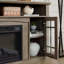Meuble télé avec console de divertissement moderne avec foyer de 23 po pour téléviseur de 65 po ou moins avec espace de rangement ouvert et fermé, meuble télé-411033084-443640500