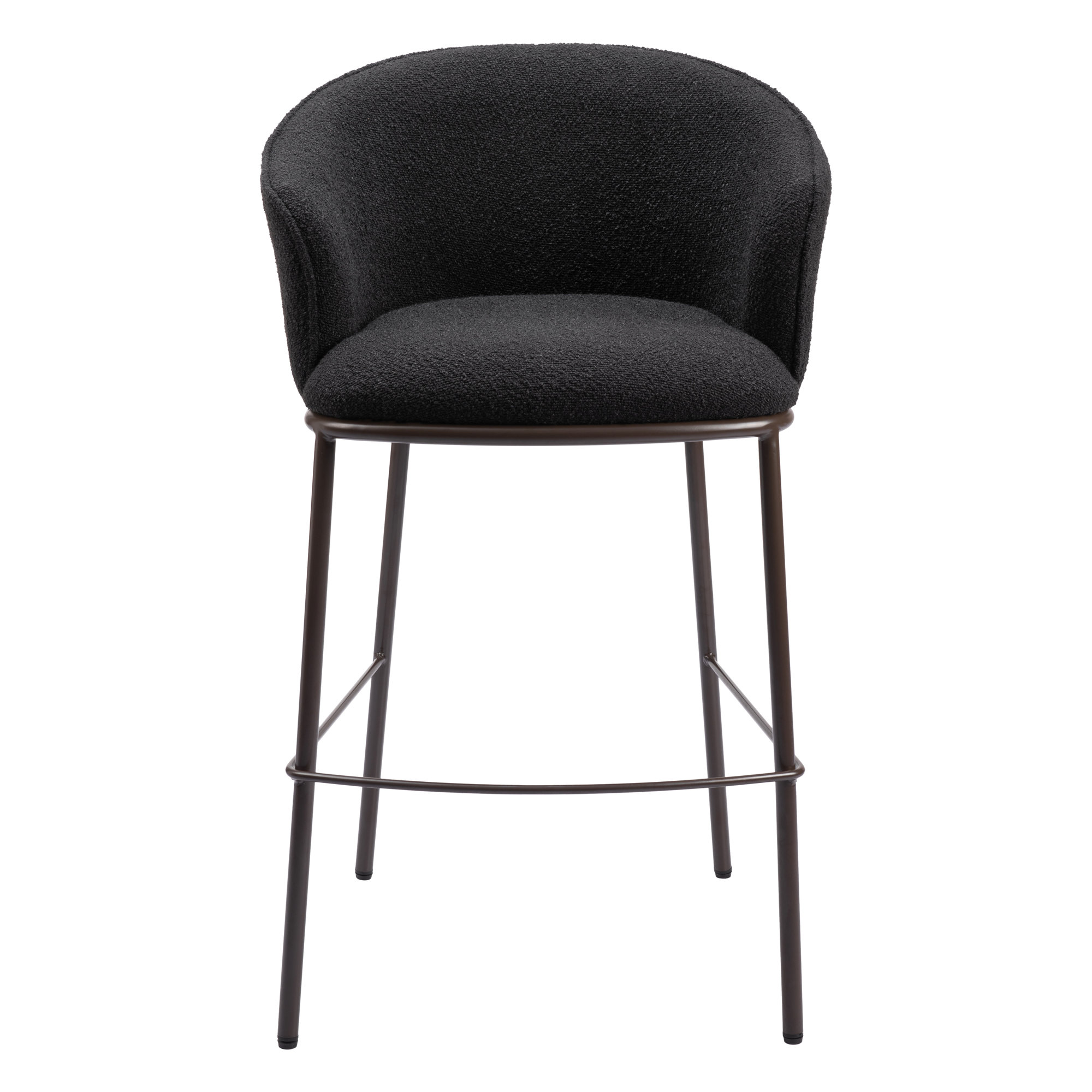 Essen Bar & Counter Stool, Bar Stool (29.5" Seat Height), Bronze, Black