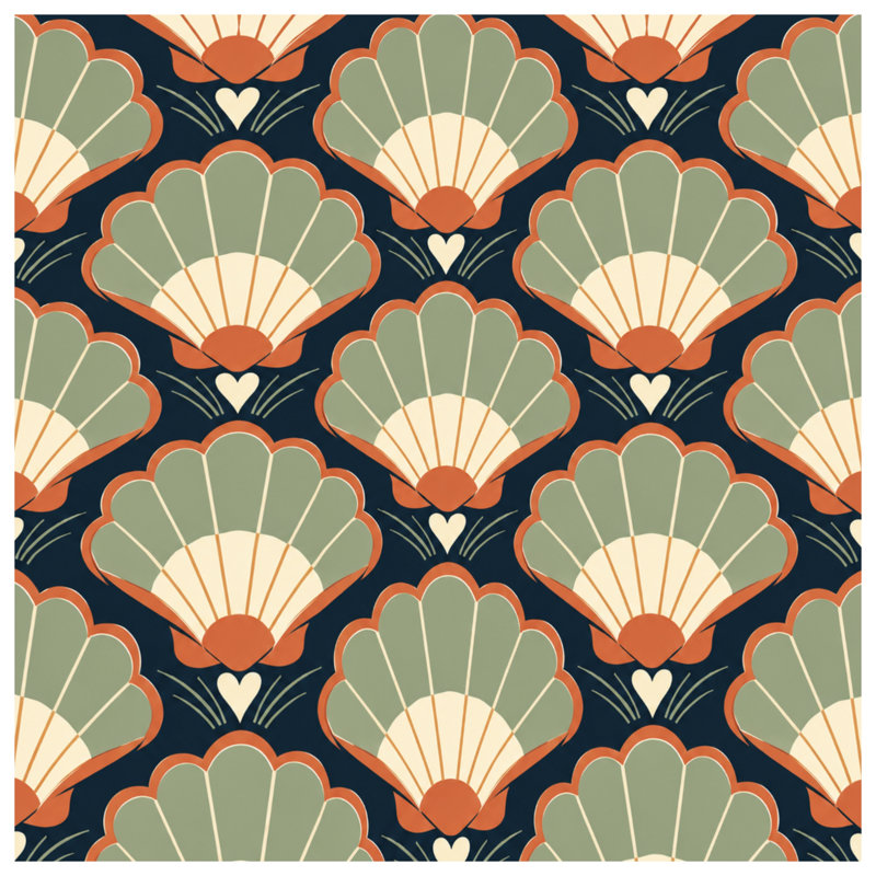 Housses de couette à motif de coquillage, King