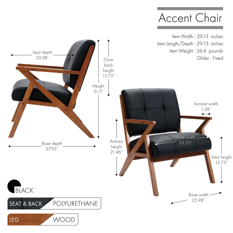 Fauteuil Drennen, Noir, noir, noir, noir