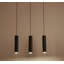 GU10 Dia 6CM L 20CM Anneau argenté Tube moderne cylindrique à DEL Luminaire suspendu pour îlot de cuisine Salle à manger Boutique Comptoir de bar Décoration Tuyau suspendu