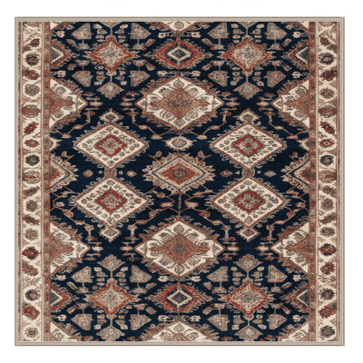 Machine Washable Persian Brown Area Rug