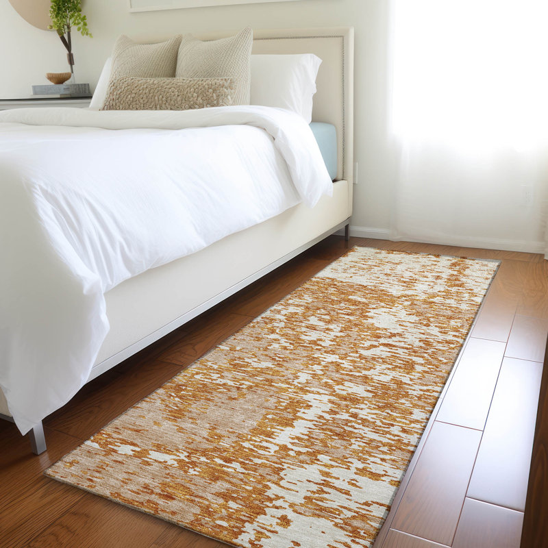 Premium Machine Washable Prisco Copper Rug, Runner 2'3" x 7'6"