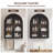 Modern Arched Wall Mounted Storage Cabinet with Glass Doors, Wooden Display Cabinet with 2 Shelves for Laundry Room,Living Room,Kitchen, 23.62" W x 9.45" D x 34.65" H-371107412-371107434