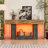 63'' Farmhouse Wood Console Table With Drawers And Hidden Storage Compartment, Long Entryway Sofa Table With Rgb Led Lights For Living Room, Hallway, Foyer