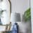 D13x25" Blue and White Ceramic Vase Lamp