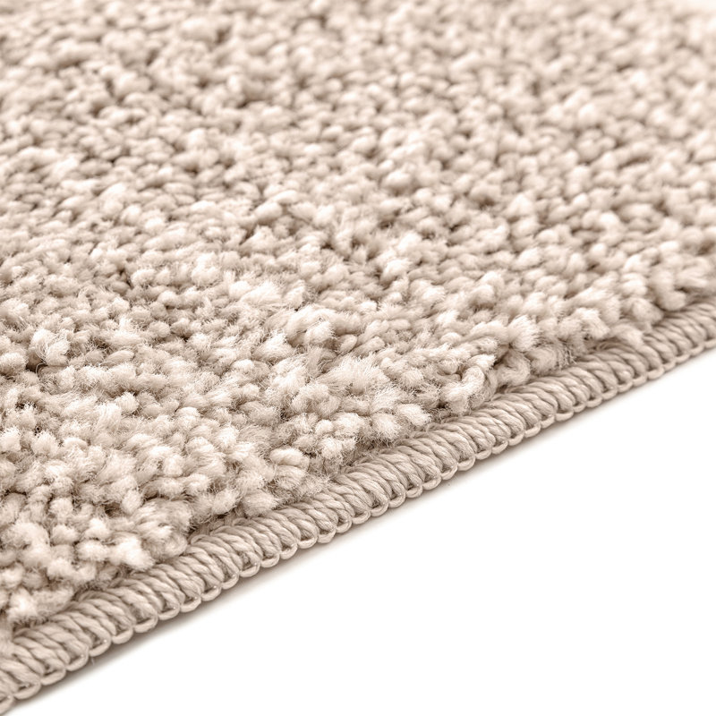 Polyester Standard Water-Resistant Materials Bath Mats, Cream
