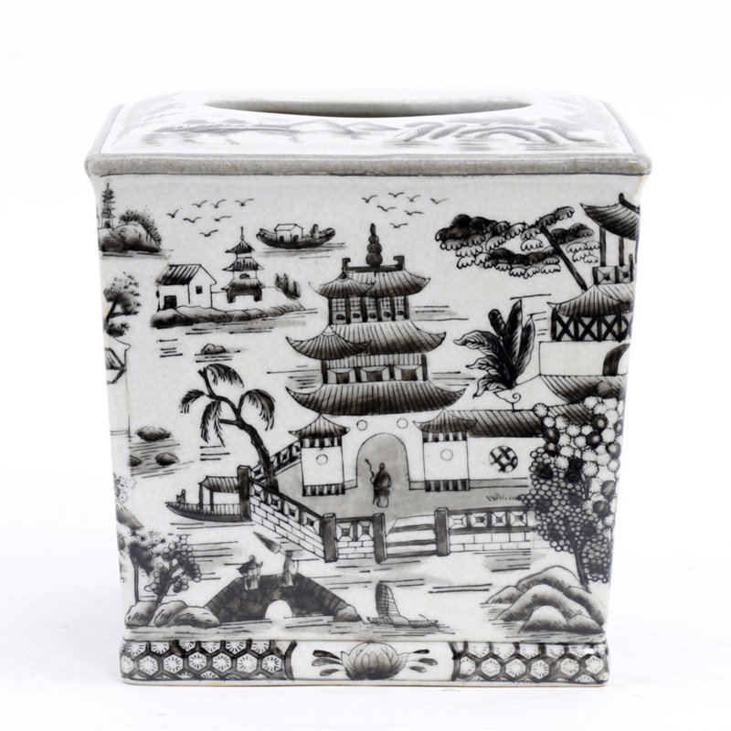 Boîte à mouchoirs en porcelaine