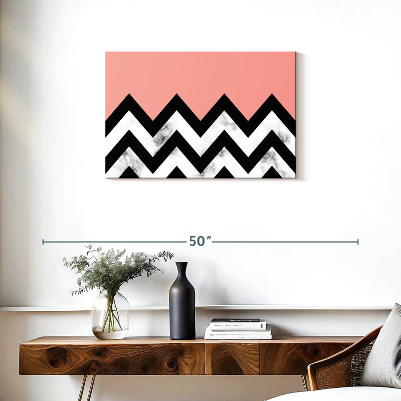 Avery abstrait zigzag contraste de marbre