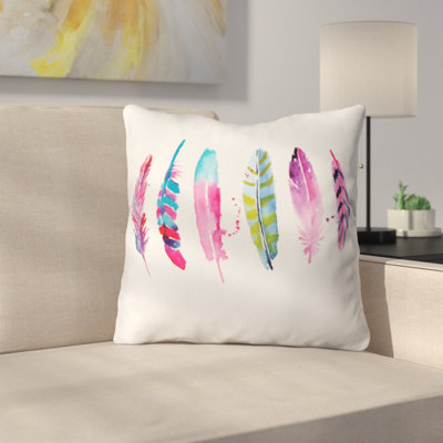 Coussin décoratif plumes cmykaren