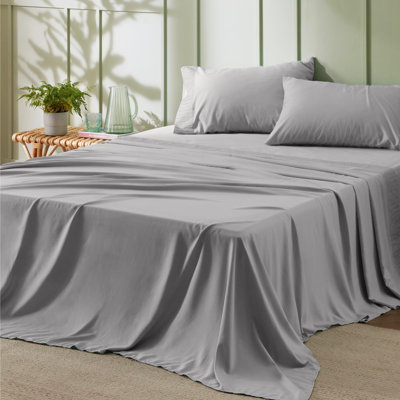 Bedsure Polyester Microfiber Sheet Set Hotel Luxury Sheets, Easy Care Cooling Bed Sheet Set 84GSM(101" x 107")GentleSoft™️