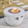 Pauland Round Concrete Propane Smokeless Fire Pit Table with Hidden Fuel Tank