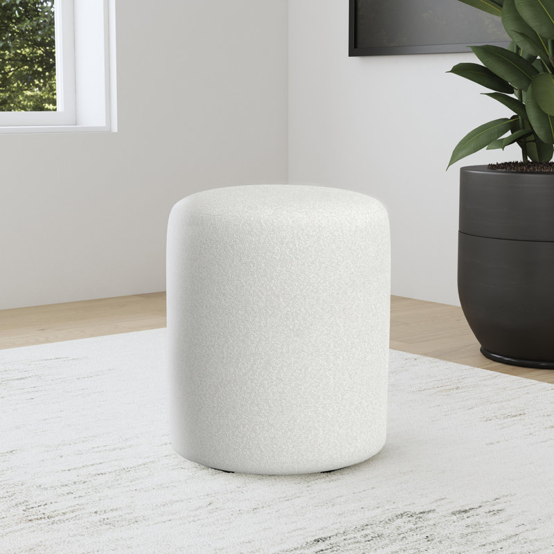Birchbrook Upholstered Ottoman, Snow Performance Boucle