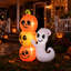Citrouille fantôme gonflable décorative d'Halloween de 5 pi avec lumières DEL imperméable