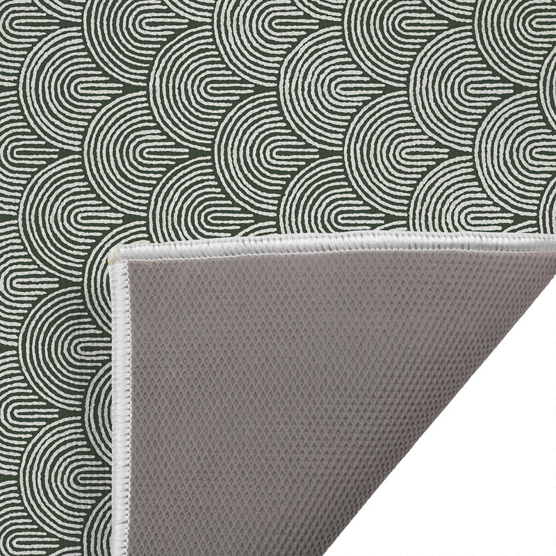 Rolling Humps Outdoor Doormat, 21" W x 34" L, Green