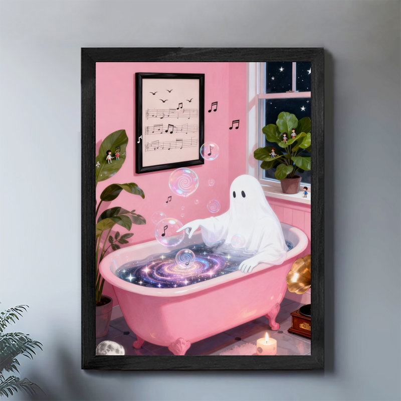 «Black Dreamed Vintage Dreamy Bathroom Wall Art», impressions de style rétro, H 17 po x l 13 po