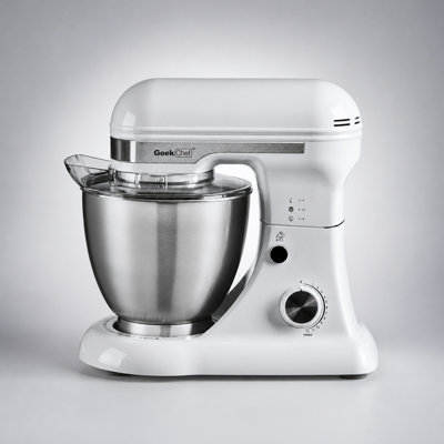 Electric Stand Mixer 4.8QT 12 Speeds Tilt-Head with Dough Hook Whisk Beater Bowl Gray