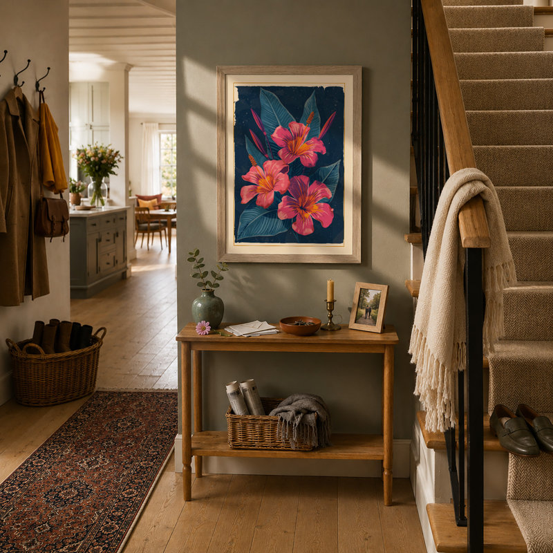 Luminous Blooms Botanical - Framed Print, Oak, A4 - 29.7 x 21.0 cm