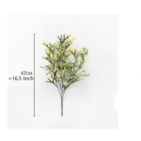 Tige de gazon artificielle glossogyne fait main, Vert / Jaune