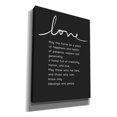" Home Blessing BW " by Linda Woods