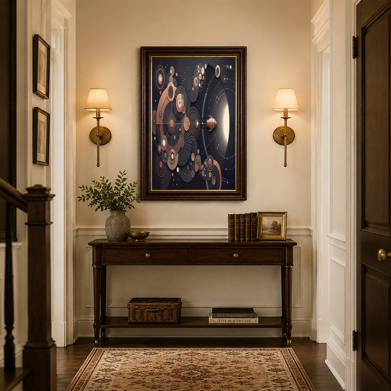 Art mural sur toile bronze, H 12 po x l 18 po