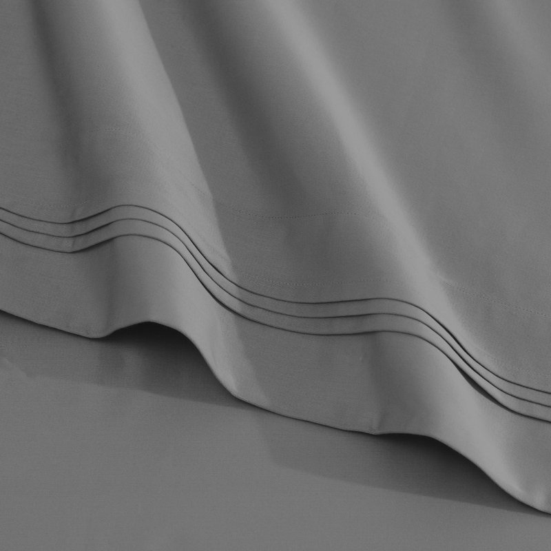 Certified Egyptian Cotton Deep Pocket Solid Luxury 1500 Thread Count Sheet Set, Gris