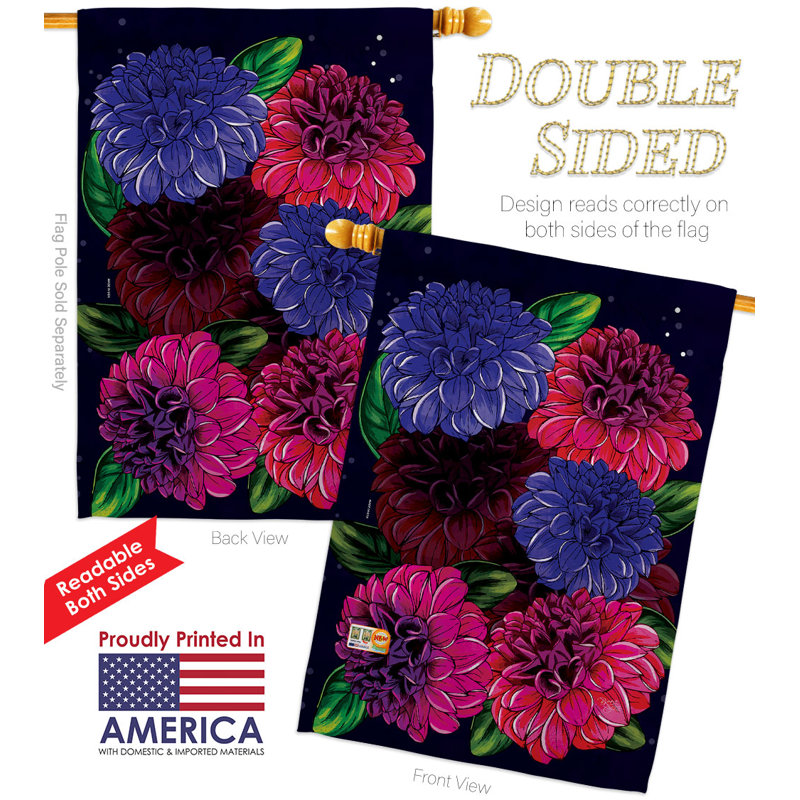 Double Sided 40'' H x 28'' W Polyester House Flag