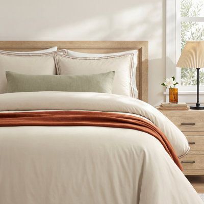 Hampton Embroidered Cotton Duvet Cover Set