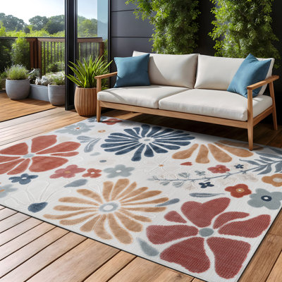 Tapis floral d'intérieur pour l'extérieur
