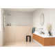 Solaris 36 in. x 78 in. Fully Frameless Radius Single Fixed Shower Panel