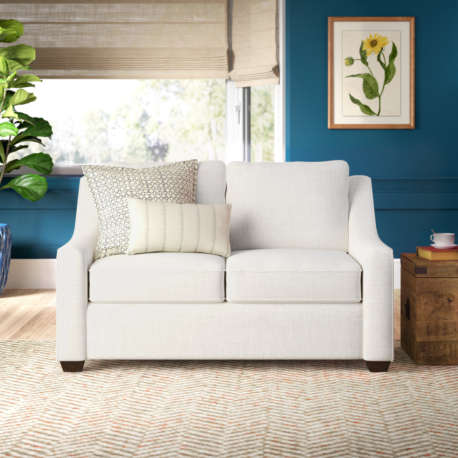 Gemi 56.5'' Upholstered Sofa, Conversation Pearl