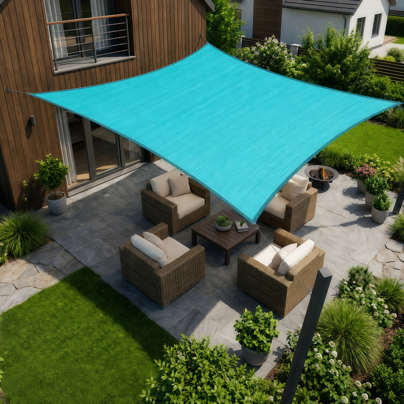 Voile d'ombrage Amgo, Turquoise, 10 ft. x 20 ft.