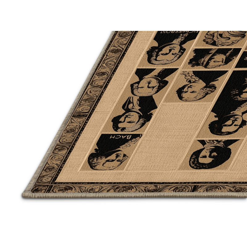  Tapis lavable classique, Rond 5 pi