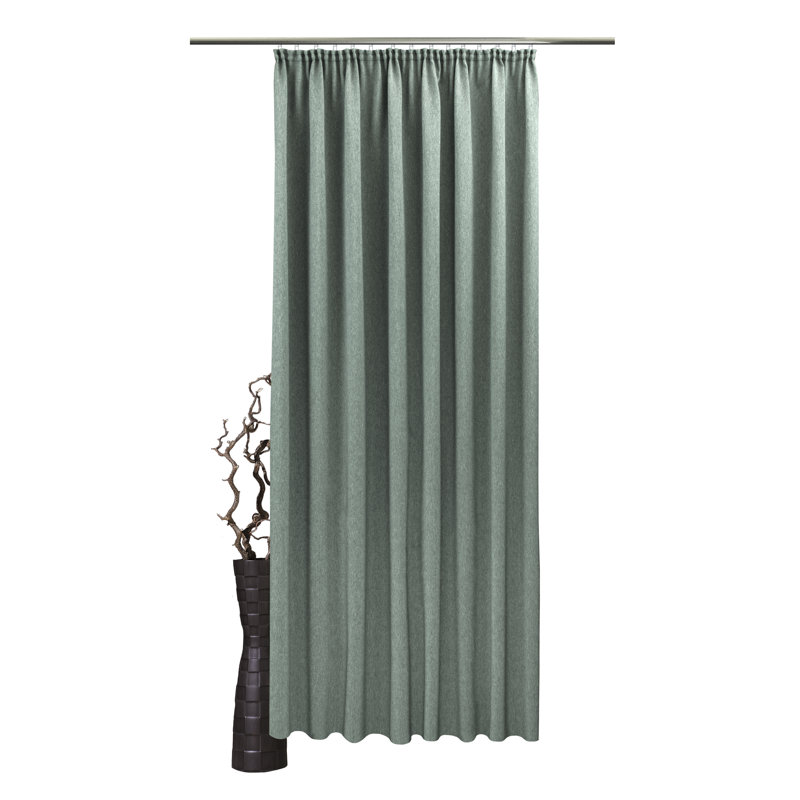Quade Room Darkening Curtain Pair, Light grey, 180cm H x 135cm W