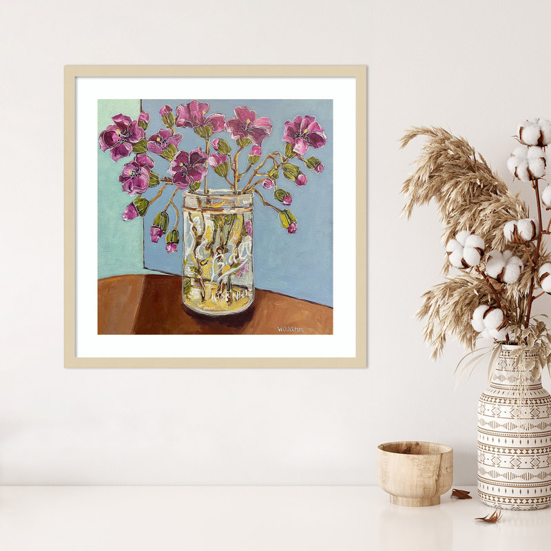 Floral Muse II by Holly Wojahn Wood Framed Wall Art Print, 25" H x 25" W