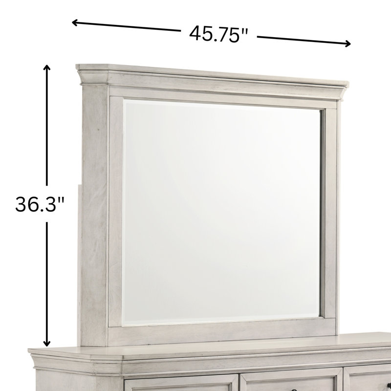 Miroir de commode Ailany Selig, Antique White