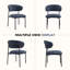 Ensemble de chaises de salle à manger rembourrées en sherpa Mid-Century (ensemble de 2)
