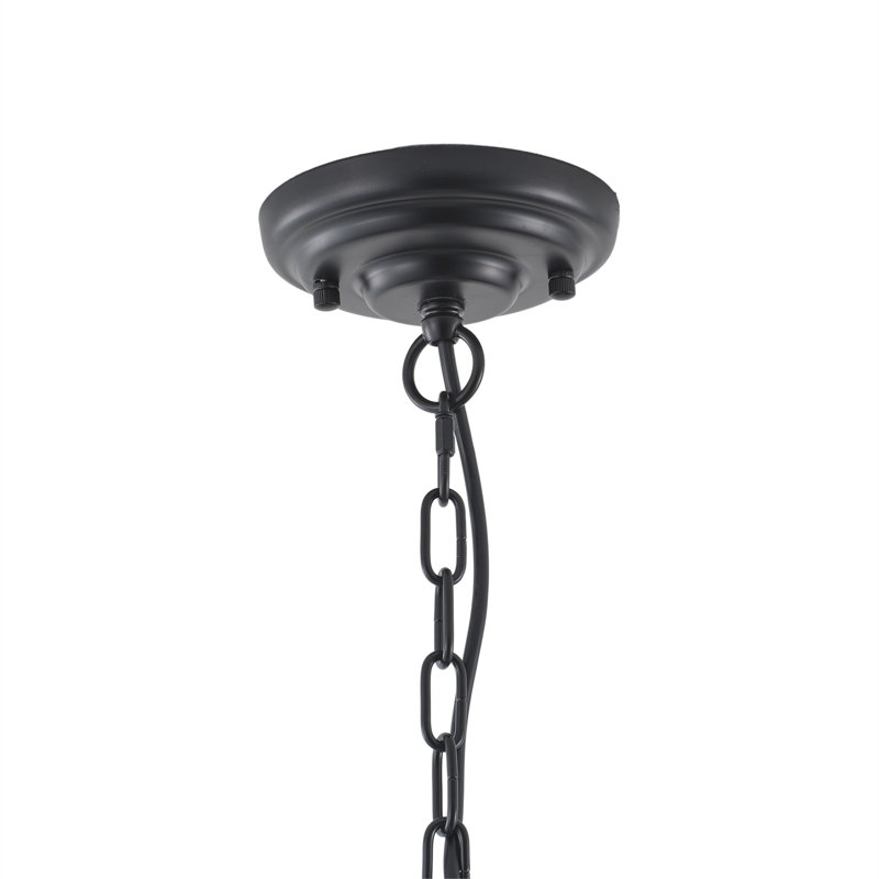 4-Lamp White Jade Glass Dimmable Pendant Light