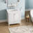 Elegant 30" Freestanding Bathroom Vanity with Marble Top & Ceramic Sink-453138707