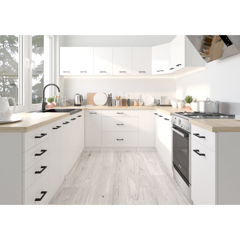 Oven base cabinet in white