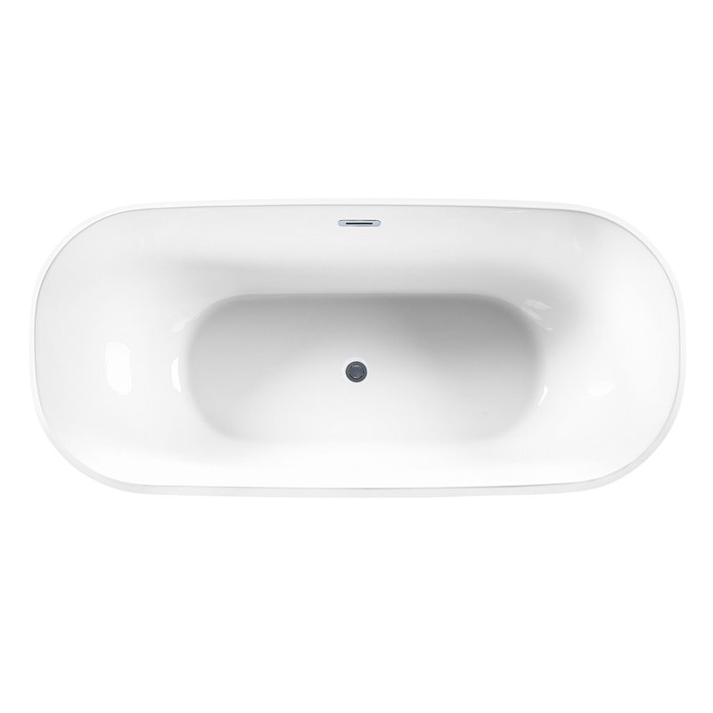 Bolduc 1700mm x 770mm Soaking Acrylic Bathtub, Black